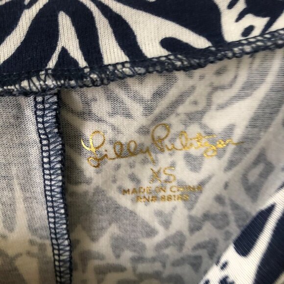 Lilly Pulitzer Blue White Cotton Shell Pattern Dress Sundress XS - Picture 9 of 13